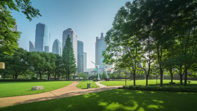 park in lujiazui financial centre, Shanghai, China