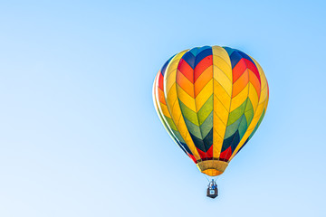 Balloon with blue sky background launch at festival in North Carolina,USA.