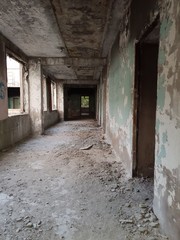 Fototapeta na wymiar Interior of abandoned building
