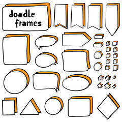 Doodle frames with color