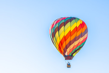 Balloon with blue sky background launch at festival in North Carolina,USA.