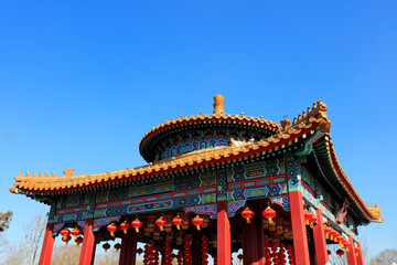 Obraz premium Landscape of Ancient Chinese Garden Architecture