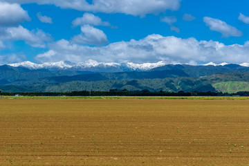 Snow capped Tararua Ranges as seen from Levin