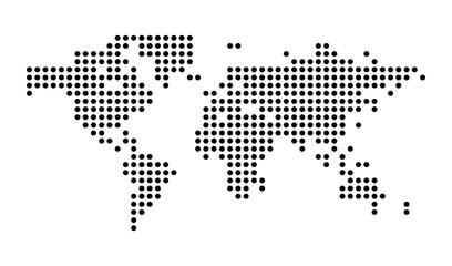 Fototapeta na wymiar Political Dotted World Map Vector isolated Illustration