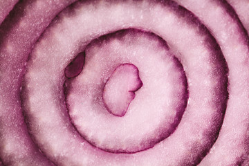 Fototapeta na wymiar close up of sliced red onion, intended as a background image