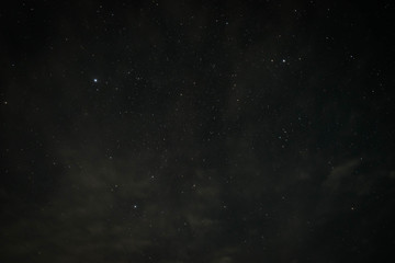 Milky Way galaxy in the night sky in the Ella city at Sri Lanka.