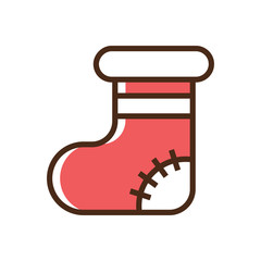 Color icon Christmas sock