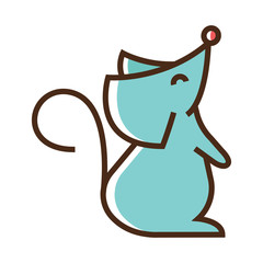 Color icon mouse looks up