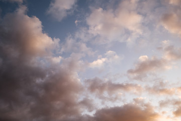 idyllic pink sunset sky
