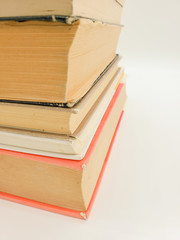 Old Books stacked on background. Education background, back to school concept