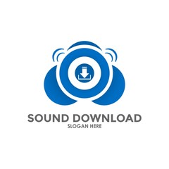 Obraz premium Sound Download logo design