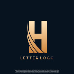 Initial Letter Logo Golden Gold X Letter with Modern Swoosh vector Illustration.