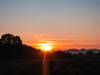 Experiencing the sunset magics at summer time