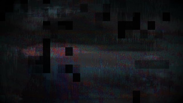 Pixels Run on Noise Waves Dark Abstract Backgound