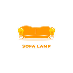 Sofa furniture logo isolated. Chair vector image