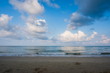 the beach in morning
