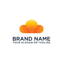 cloud logo design vector template