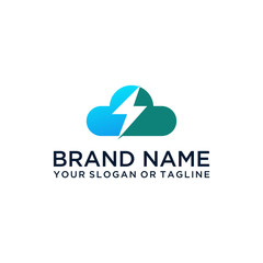 cloud logo design vector template