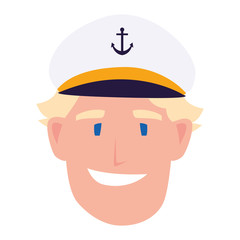 Isolated captain person vector design