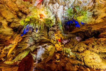 Prometheus karst cave Kumistavi landmark of Imereti region Georgia eastern Europe
