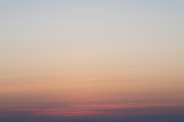 Sky gradient from blue to orange sunset