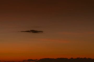 Fototapeta na wymiar Extremely beautiful sunset, bright orange sky, Gradient