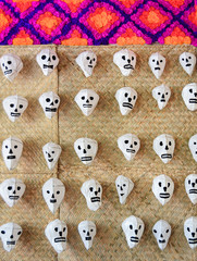 Day of the dead souvenir skulls, Dia de Muertos