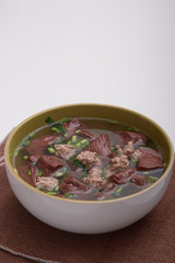 Pork's Entrails and Blood Jelly Soup Pork blood soup Famous Asian Soup