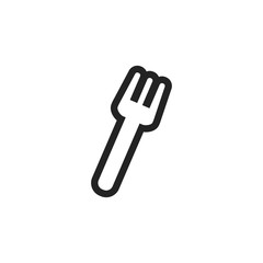 Isolated kitchen fork vector design