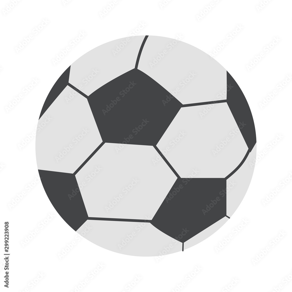 Wall mural soccer ball icon, flat design