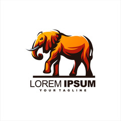 Obraz premium awesome elephant animal logo design