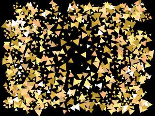 Chaotic triangles on black background.