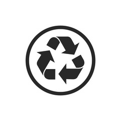 Recycle icon vector isolated symbol illustration