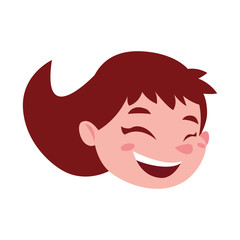 Isolated girl cartoon head vector design