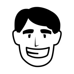Isolated man head vector design