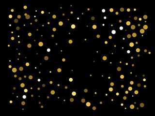 Falling confetti on black background.