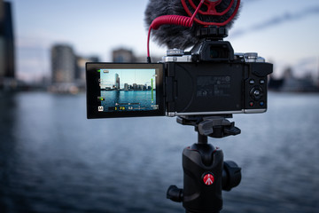 Photographer getting harbour shot