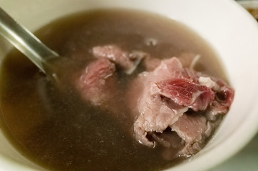 raw beef soup