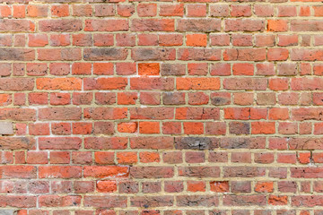 Abstract weathered stained background of brick wall texture, grungy rusty architecture wallpaper