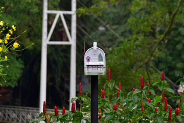 mailbox Beautiful and classic Located in the front fence Of my house