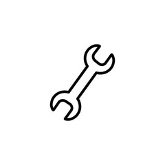Isolated construction wrench icon line vector design