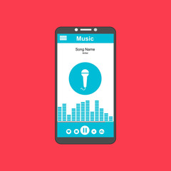 Music modern app user interface design for website and mobile applications