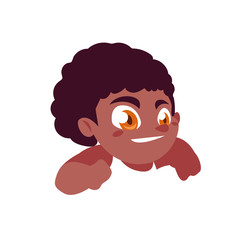 Isolated boy cartoon vector design