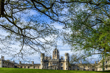 Cambridge University building in United Kingdom of Great Britain