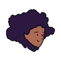 Isolated woman head vector design