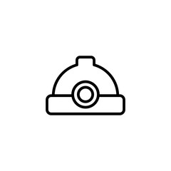 Isolated construction helmet icon line vector design