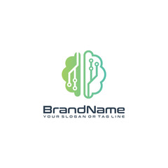 modern technology brain logo