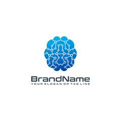 modern technology brain logo