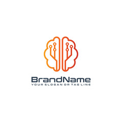 modern technology brain logo