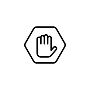 Isolated stop road sign icon line vector design